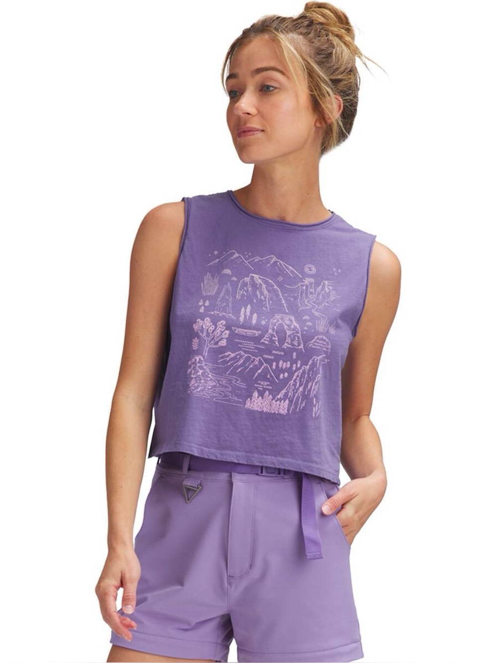 Iconic National Parks Vintage Purple Tank Top - Women's Size: Small